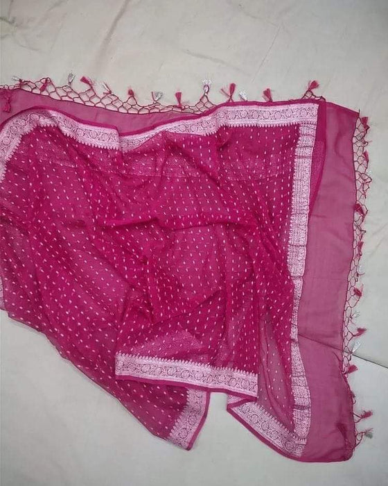 PURE BANARASI KHADDI GEORGUTTE DUPATTA