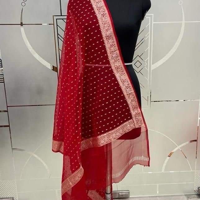 PURE BANARASI KHADDI GEORGUTTE DUPATTA