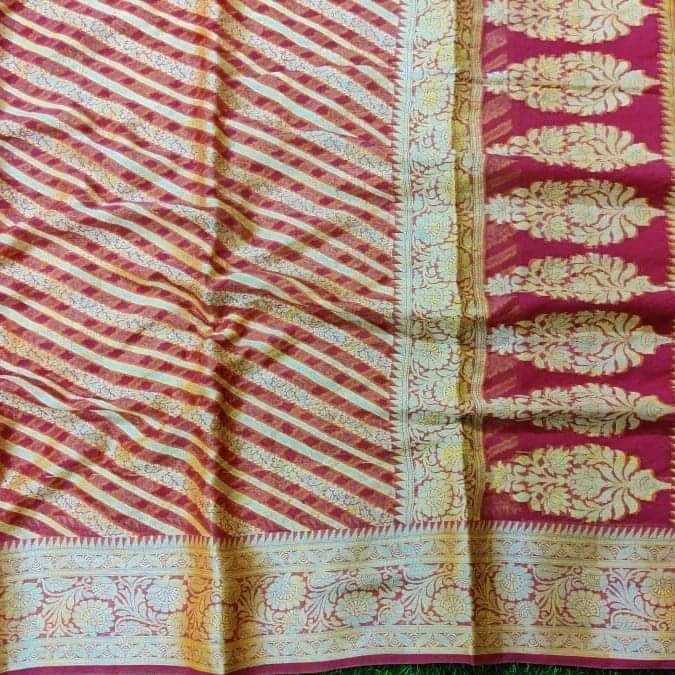 PURE BANARASI KHADDI CHIFFON SAREE