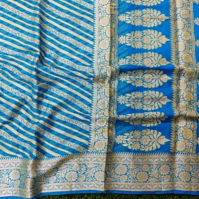 PURE BANARASI KHADDI CHIFFON SAREE