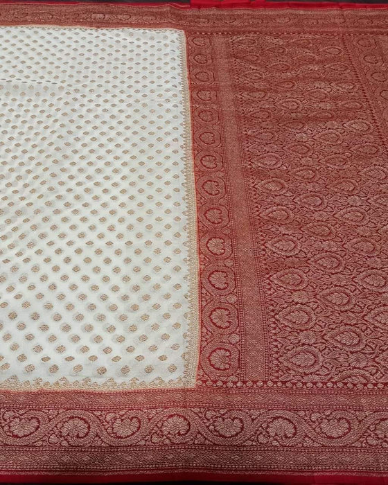 PURE HANDLOOM BANARASI KHADDI GEORGUTTE SAREE