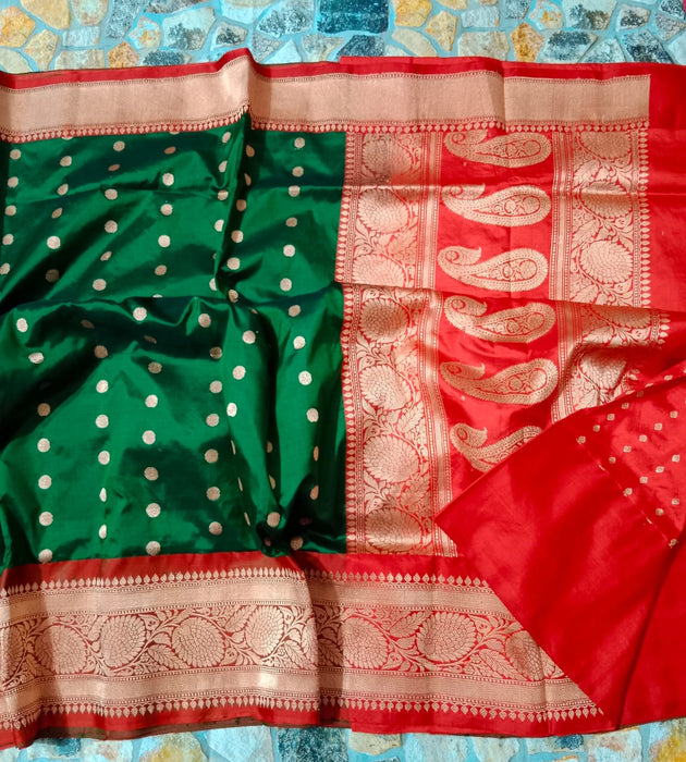 PURE BANARASI HANDLOOM BATTAR KATAN SILK SAREE