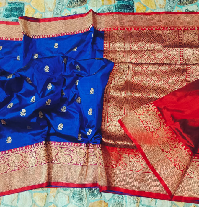 PURE BANARASI HANDLOOM BATTAR KATAN SILK SAREE