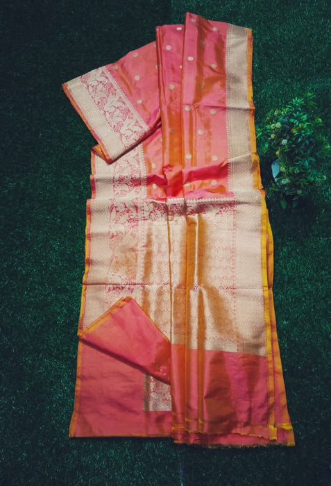 PURE BANARASI HANDLOOM BATTAR KATAN SILK SAREE