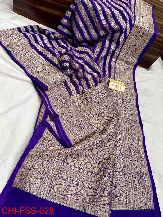 PURE HANDLOOM BANARASI KHADDI GEORGUTTE SAREE