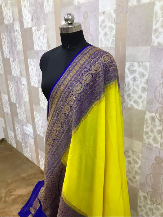 PURE HANDLOOM KHADDI GEORGUTTE SAREE