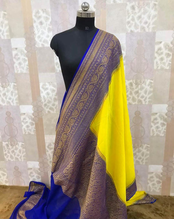 PURE HANDLOOM KHADDI GEORGUTTE SAREE