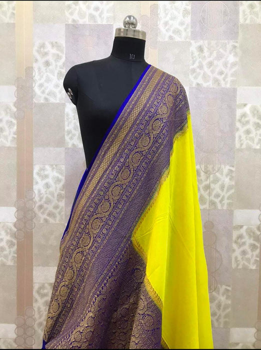 PURE HANDLOOM KHADDI GEORGUTTE SAREE