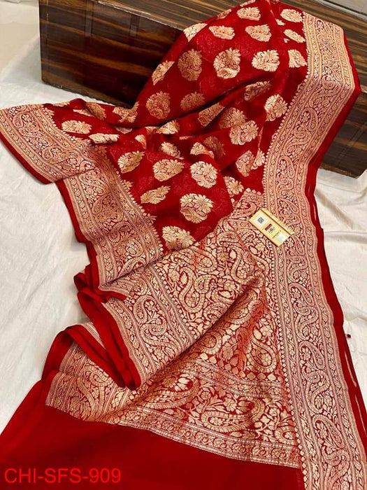 PURE HANDLOOM KHADDI GEORGUTTE SAREE