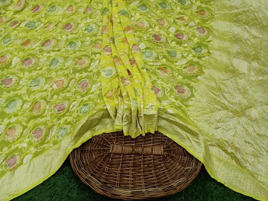 PURE HANDLOOM BANARASI KHADDI GEORGUTTE SAREE