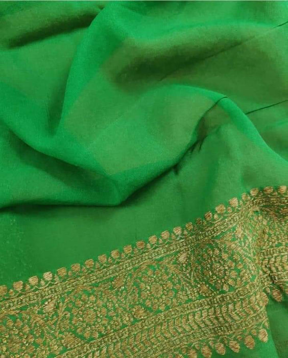 PURE HANDLOOM BANARASI KHADDI GEORGUTTE SAREE