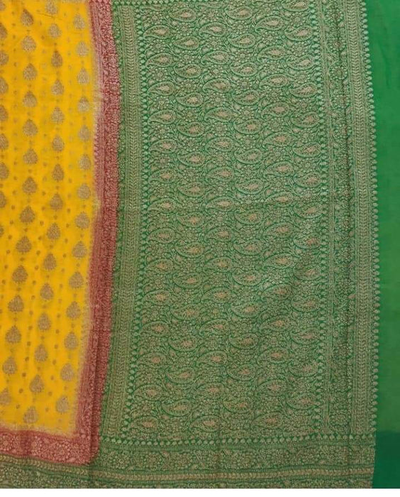 PURE HANDLOOM BANARASI KHADDI GEORGUTTE SAREE