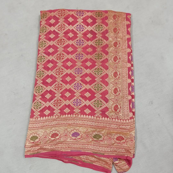 PURE HANDLOOM BANARASI KHADDI GEORGUTTE SAREE