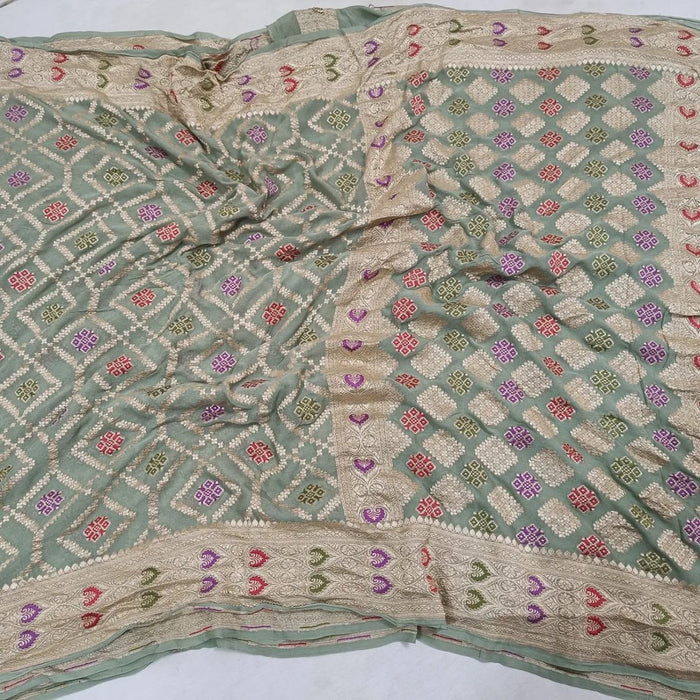 PURE HANDLOOM KHADDI GEORGUTTE SAREE