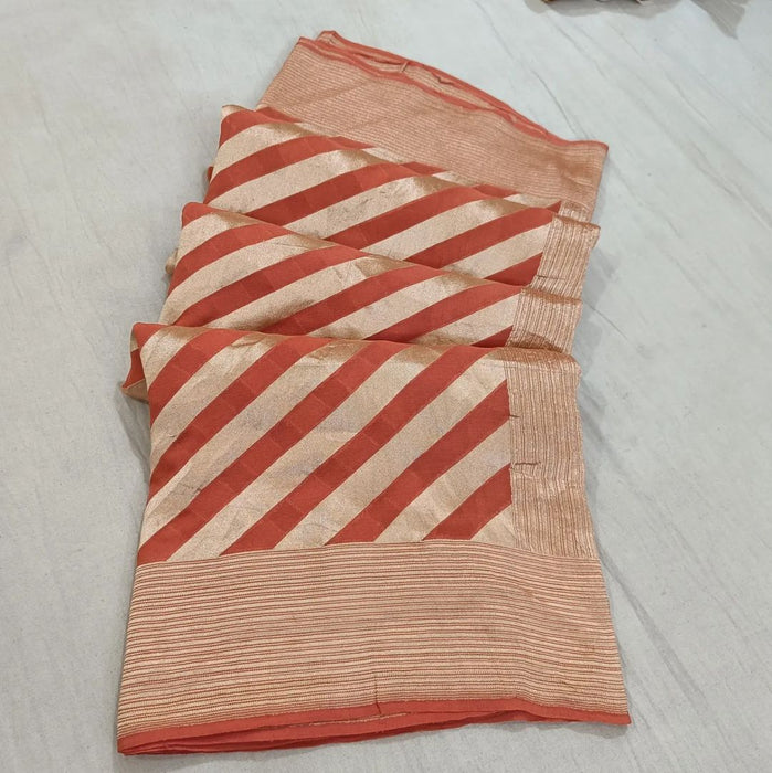 PURE HANDLOOM BANARASI KHADDI GEORGUTTE SAREE