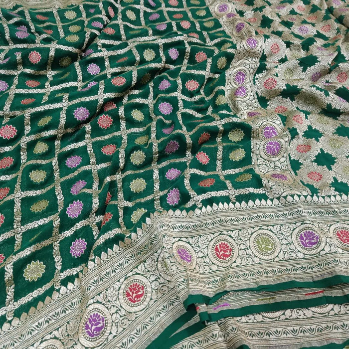 PURE HANDLOOM KHADDI GEORGUTTE SAREE