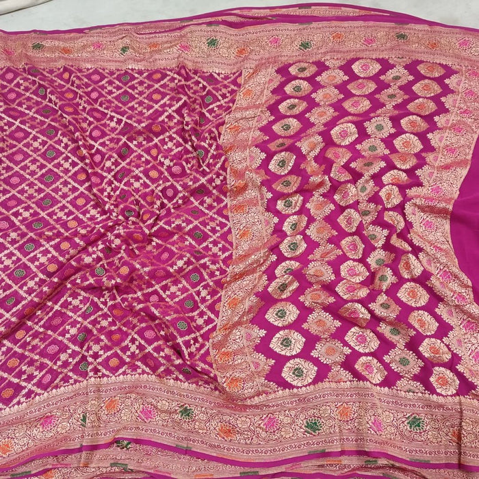 PURE HANDLOOM KHADDI GEORGUTTE SAREE