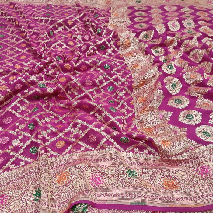 PURE HANDLOOM KHADDI GEORGUTTE SAREE