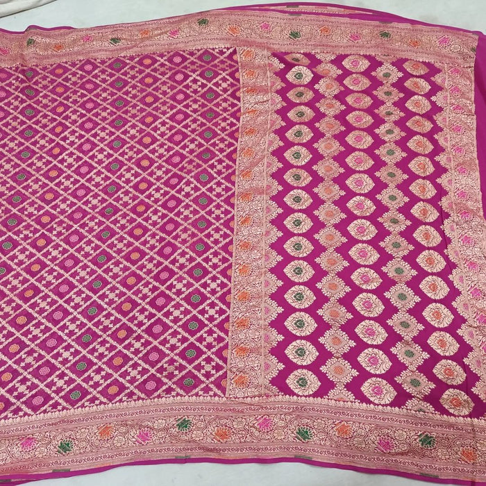 PURE HANDLOOM KHADDI GEORGUTTE SAREE