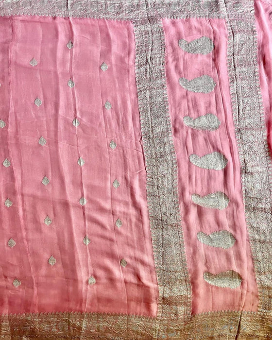 PURE HANDLOOM BANARASI KHADDI GEORGUTTE SAREE