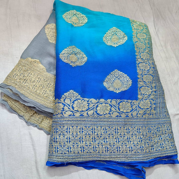 PURE HANDLOOM KHADDI CHIFFON SAREE