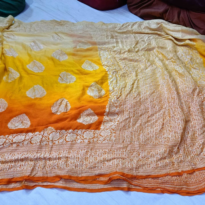 PURE HANLOOM KHADDI CHIFFON SAREE