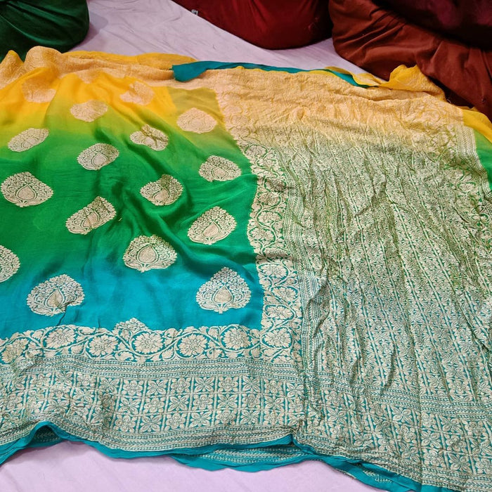 PURE HANDLOOM KHADDI CHIFFON SAREE