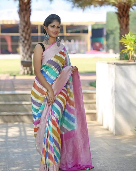 PURE HANDLOOM BANARASI KHADDI GEORGUTTE SAREE