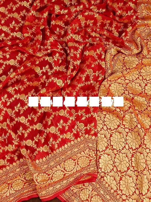 PURE HANDLOOM KHADDI GEORGUTTE SAREE