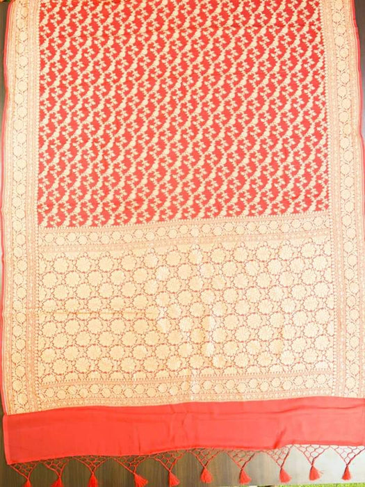 PURE HANDLOOM KHADDI GEORGUTTE SAREE