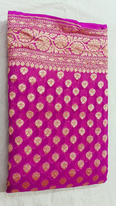 PURE HANDLOOM KHADDI GEORGUTTE SAREE