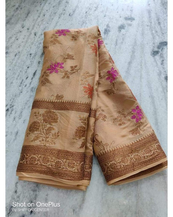 PURE BANARASI KHADDI CHIFFON SAREE