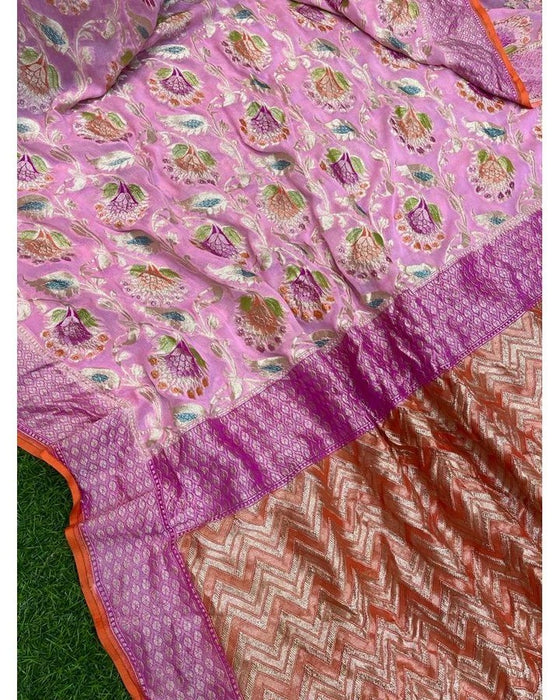 PURE HANDLOOM BANARAS KHADDI GEORGUTTE SAREE