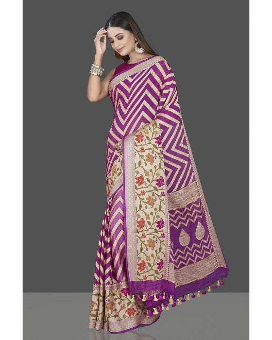 PURE KHADDI CHIFFON  SAREE