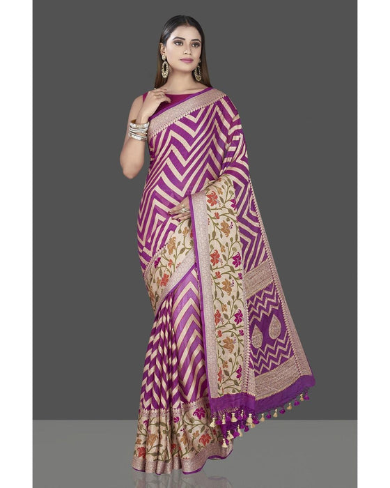 PURE KHADDI CHIFFON  SAREE