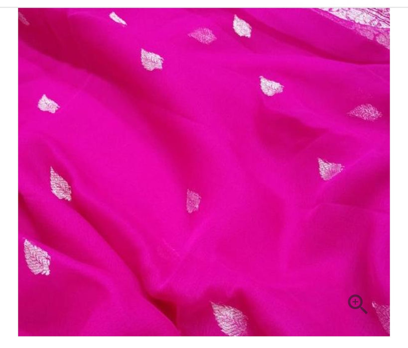 PURE BANARASI HANDLOOM KHADDI GEORGUTTE SAREE