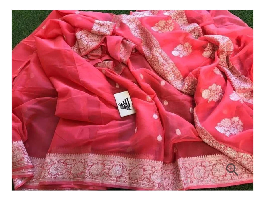 PURE HANDLOOM BANARASI KHADDI GEORGUTTE SAREE