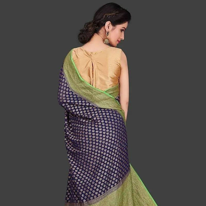 PURE BANARASI KHADDI GEORGUTTE SAREE