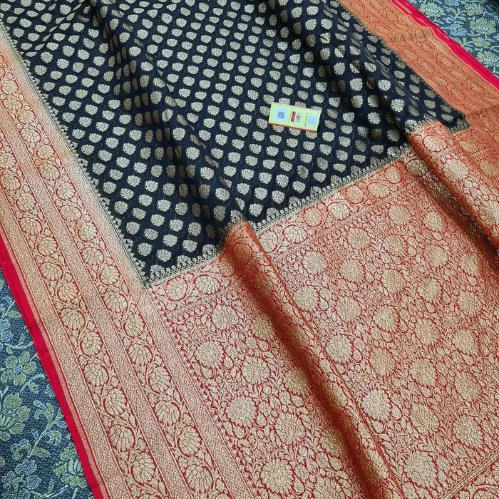 PURE BANARASI KHADDI GEORGUTTE SAREE