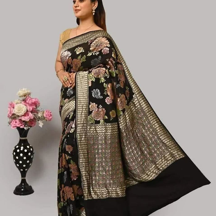 PURE BANARASI KHADDI GEORGUTTE SAREE