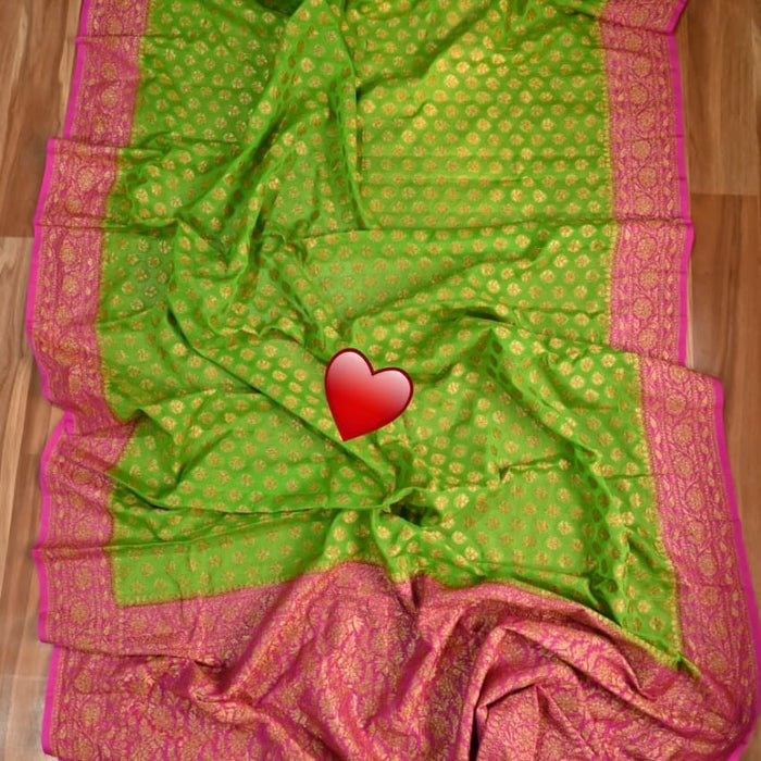 PURE BANARASI KHADDI GEORGUTTE SAREE