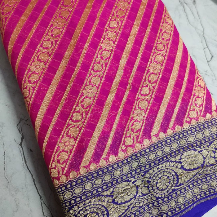 PURE BANARASI KHADDI GEORGUTTE SAREE