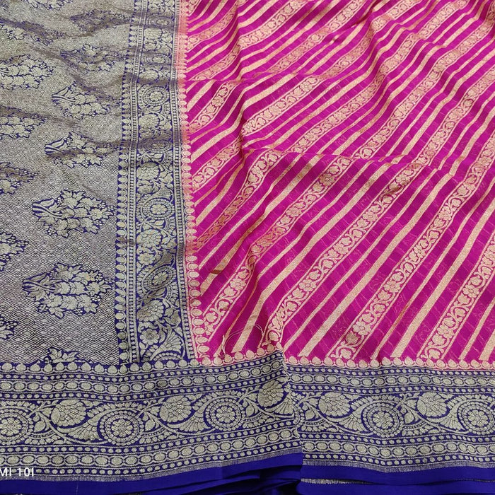 PURE BANARASI KHADDI GEORGUTTE SAREE