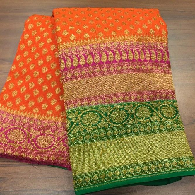 PURE BANARASI KHADDI GEORGUTTE SAREE