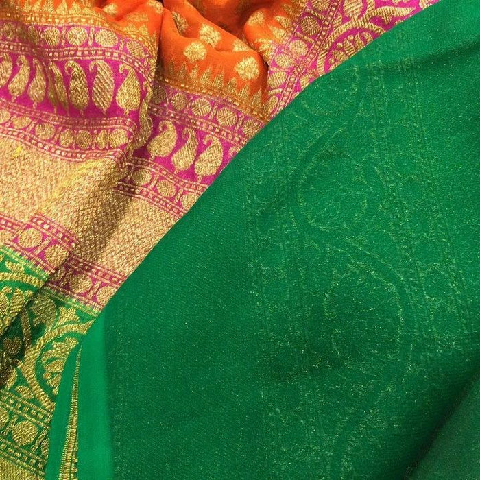 PURE BANARASI KHADDI GEORGUTTE SAREE