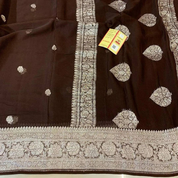 PURE HANDLOOM KHADDI GEORGUTTE BANARASI SAREE