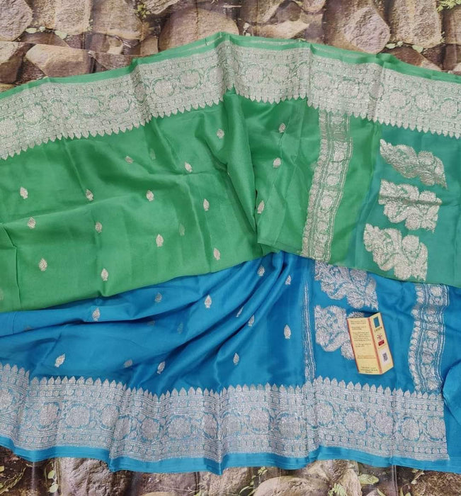 PURE HANDLOOM BANARASI KHADDI GEORGUTTE SAREE