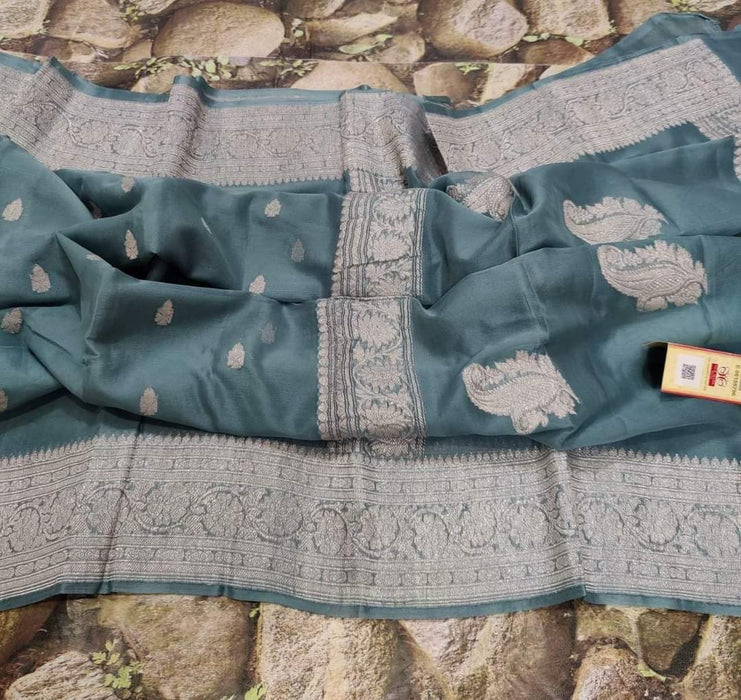 PURE HANDLOOM BANARASI KHADDI GEORGUTTE SAREE