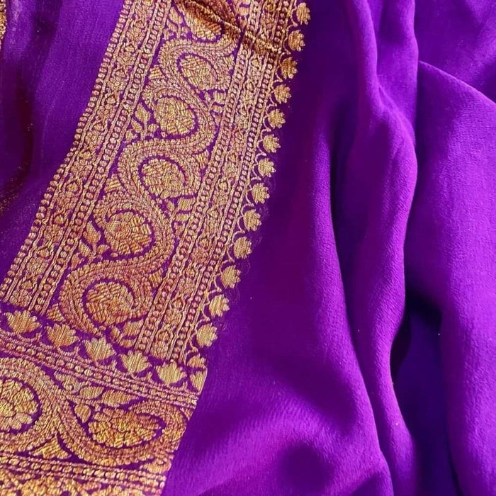 PURE BANARASI KHADDI GEORGUTTE SAREE