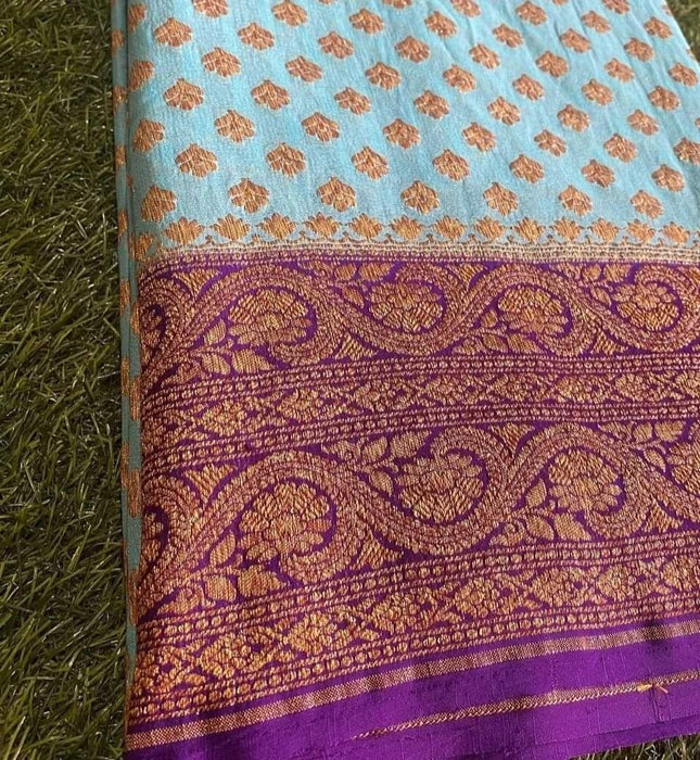 PURE BANARASI KHADDI GEORGUTTE SAREE